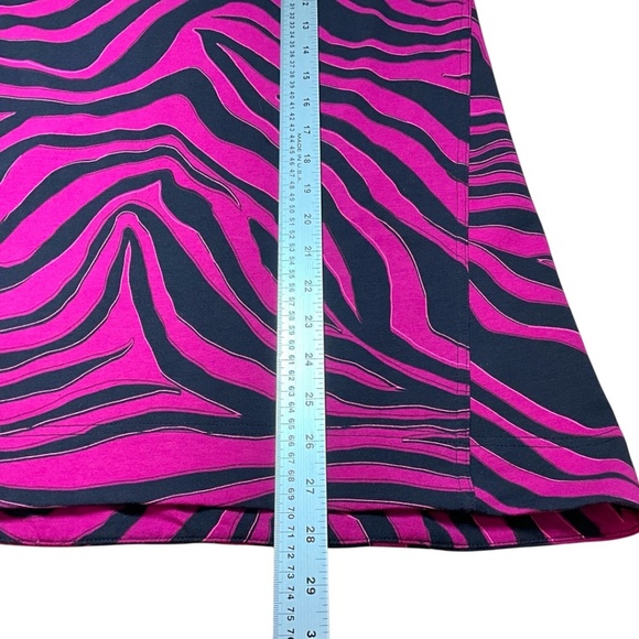 CHICO’S ZENERGY French Terry Fuschia Black Zebra Print Tunic Top 3/4 Sleeve 16 - Picture 7 of 10